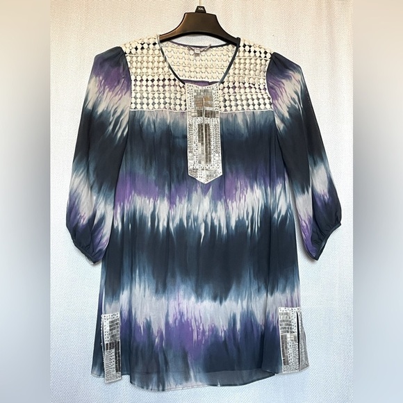 Calypso St Barth silk tunic with beads and crewel work - Picture 1 of 8